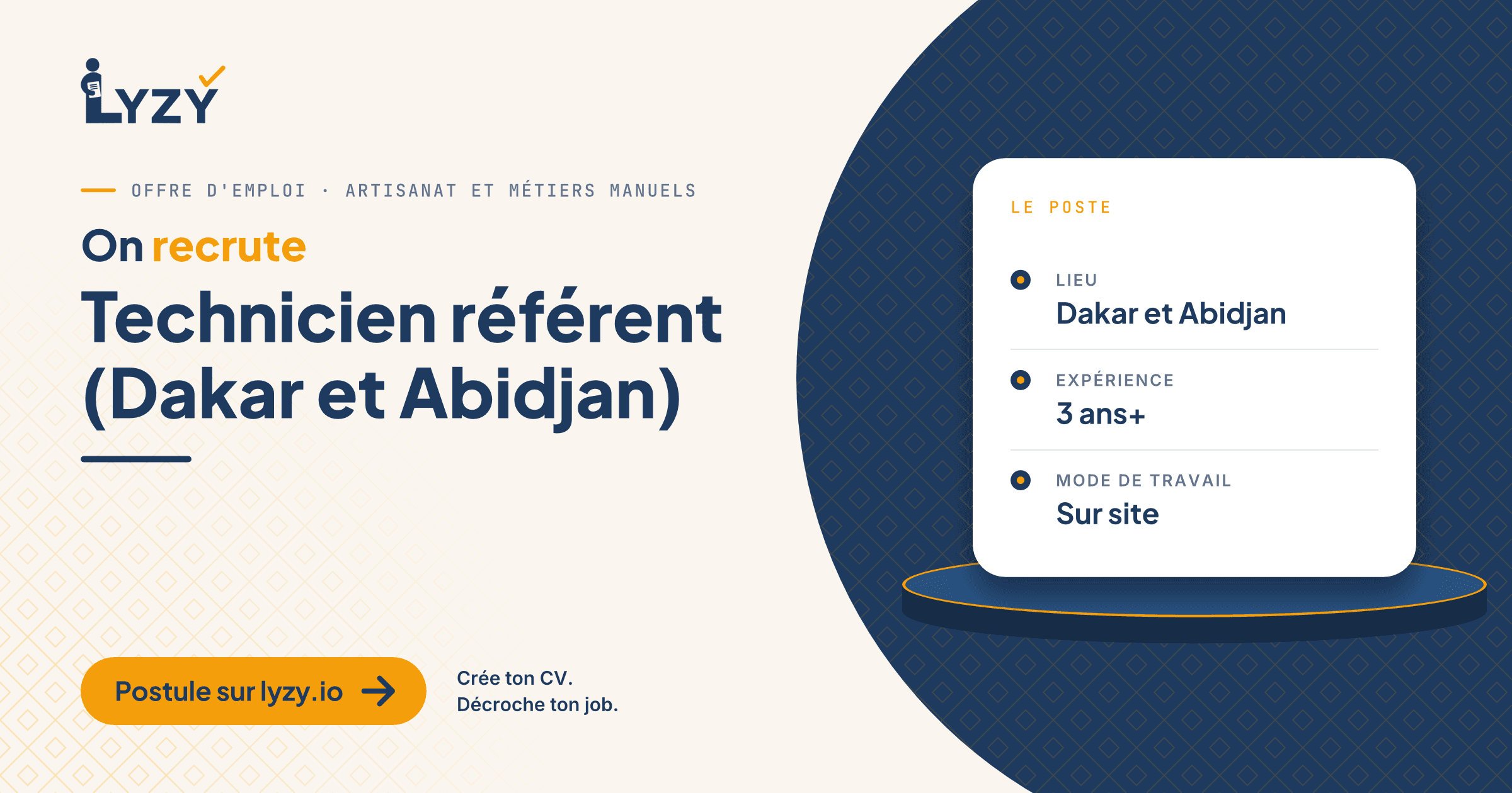 Technicien référent (Dakar et Abidjan)