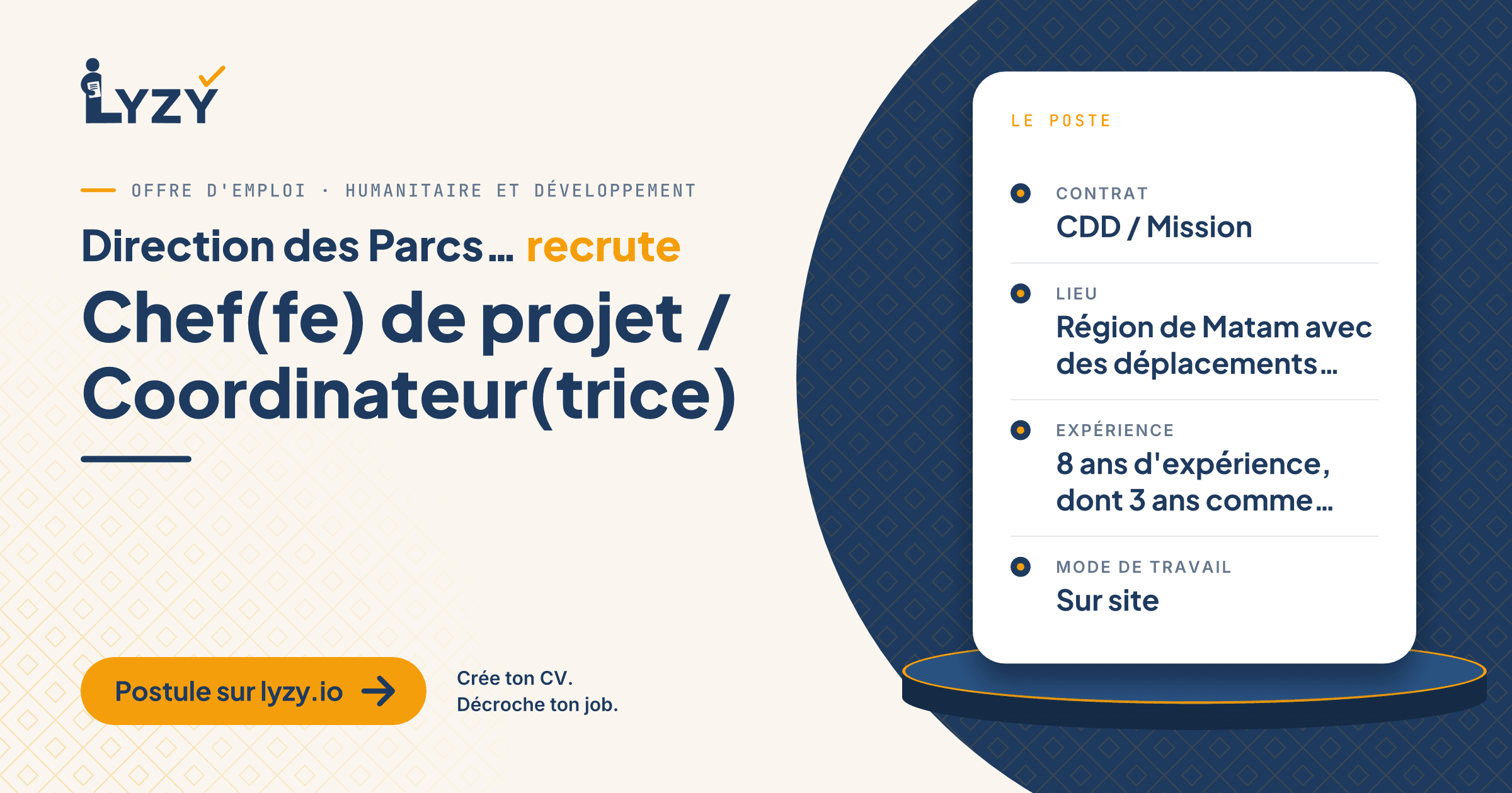 Chef(fe) de projet / Coordinateur(trice)