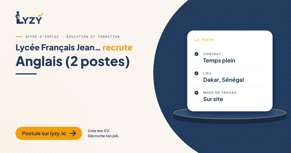 Anglais (2 postes)
