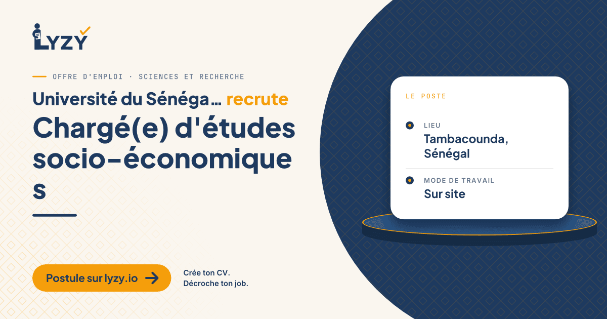 Chargé(e) d'études socio-économiques