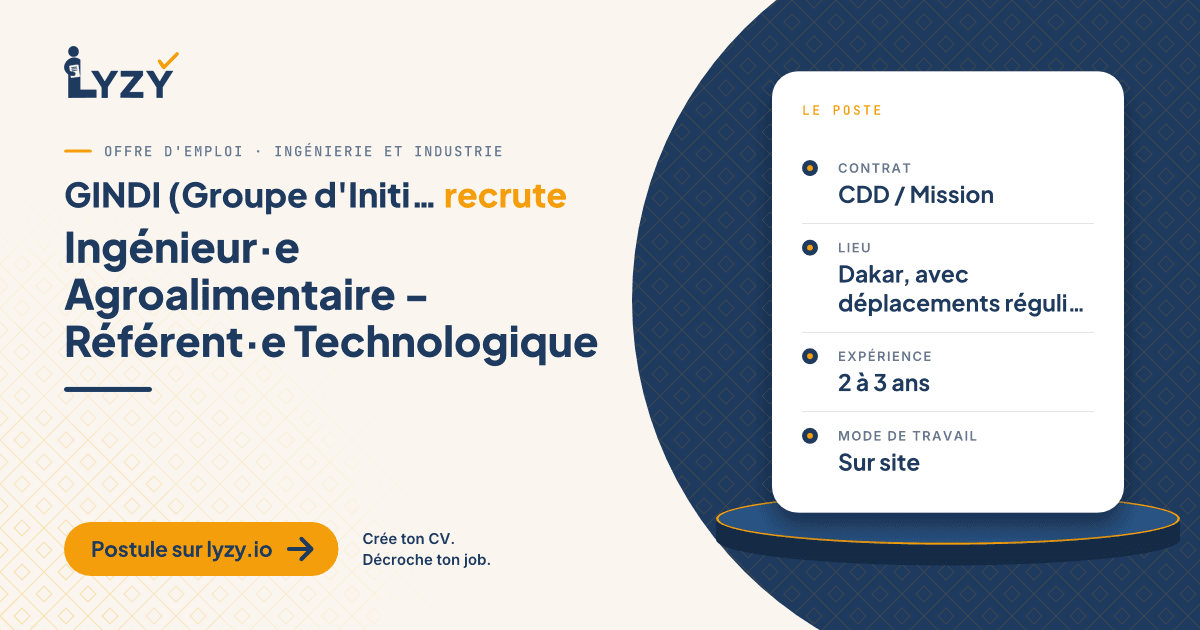 Ingénieur·e Agroalimentaire - Référent·e Technologique