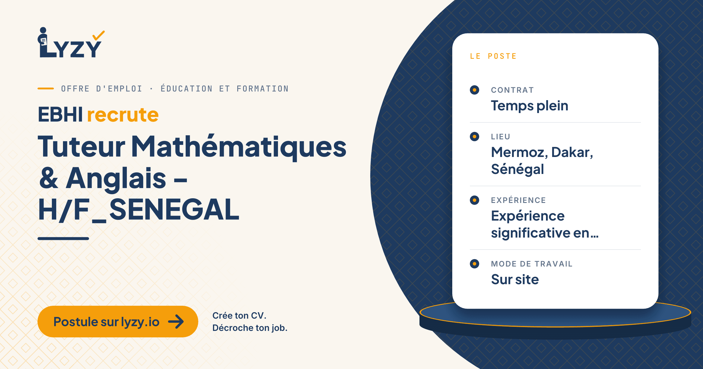 Tuteur Mathématiques & Anglais - H/F_SENEGAL