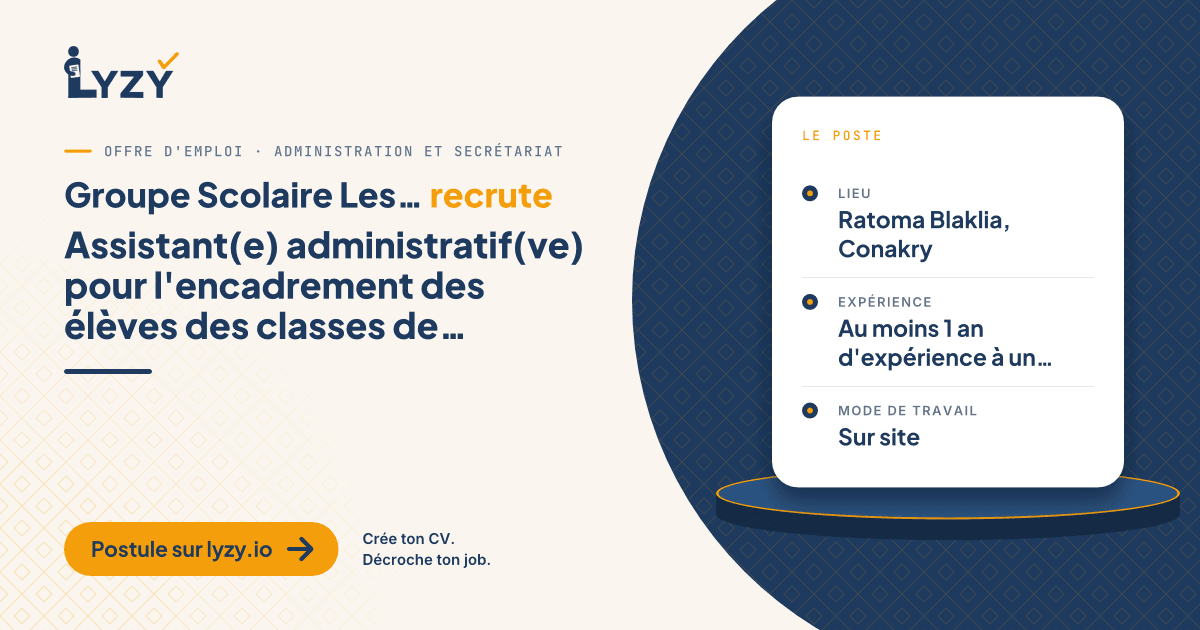 Assistant(e) administratif(ve) pour l'encadrement des élèves des classes de terminale