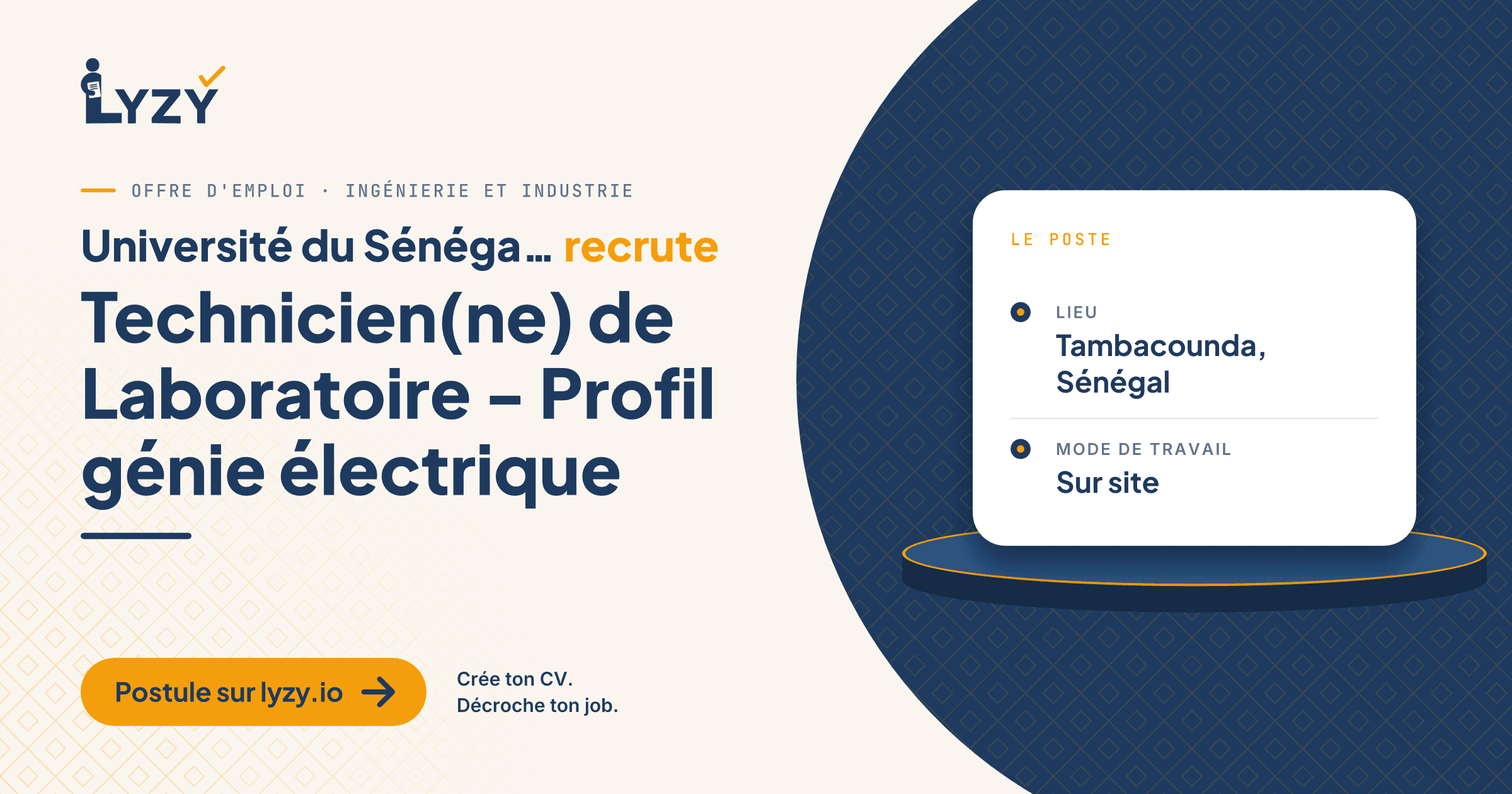 Technicien(ne) de Laboratoire - Profil génie électrique
