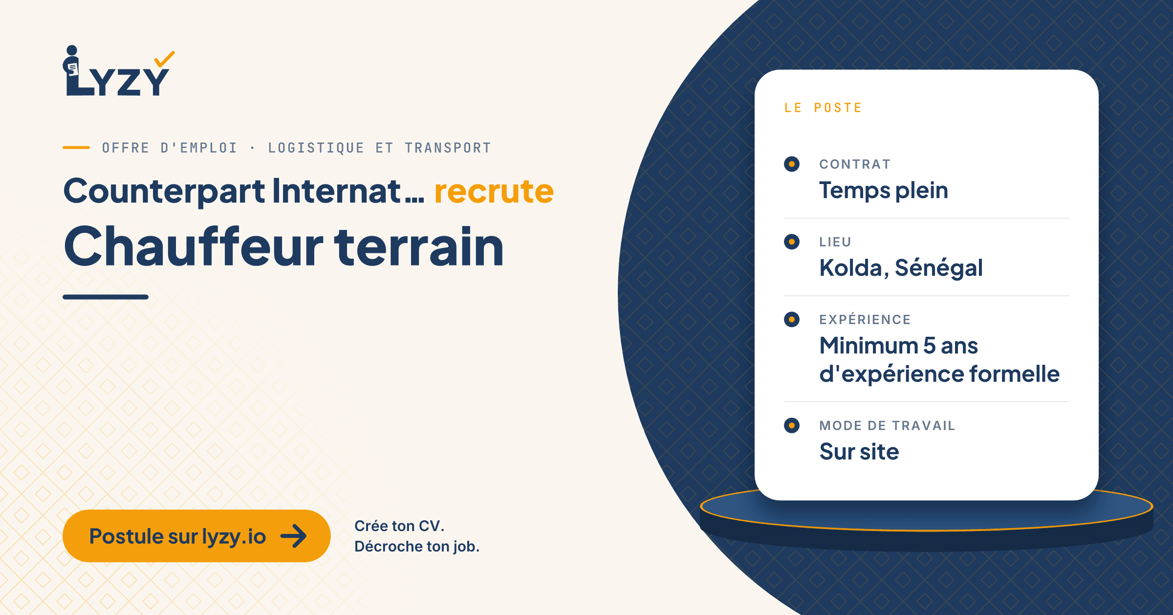 Chauffeur terrain