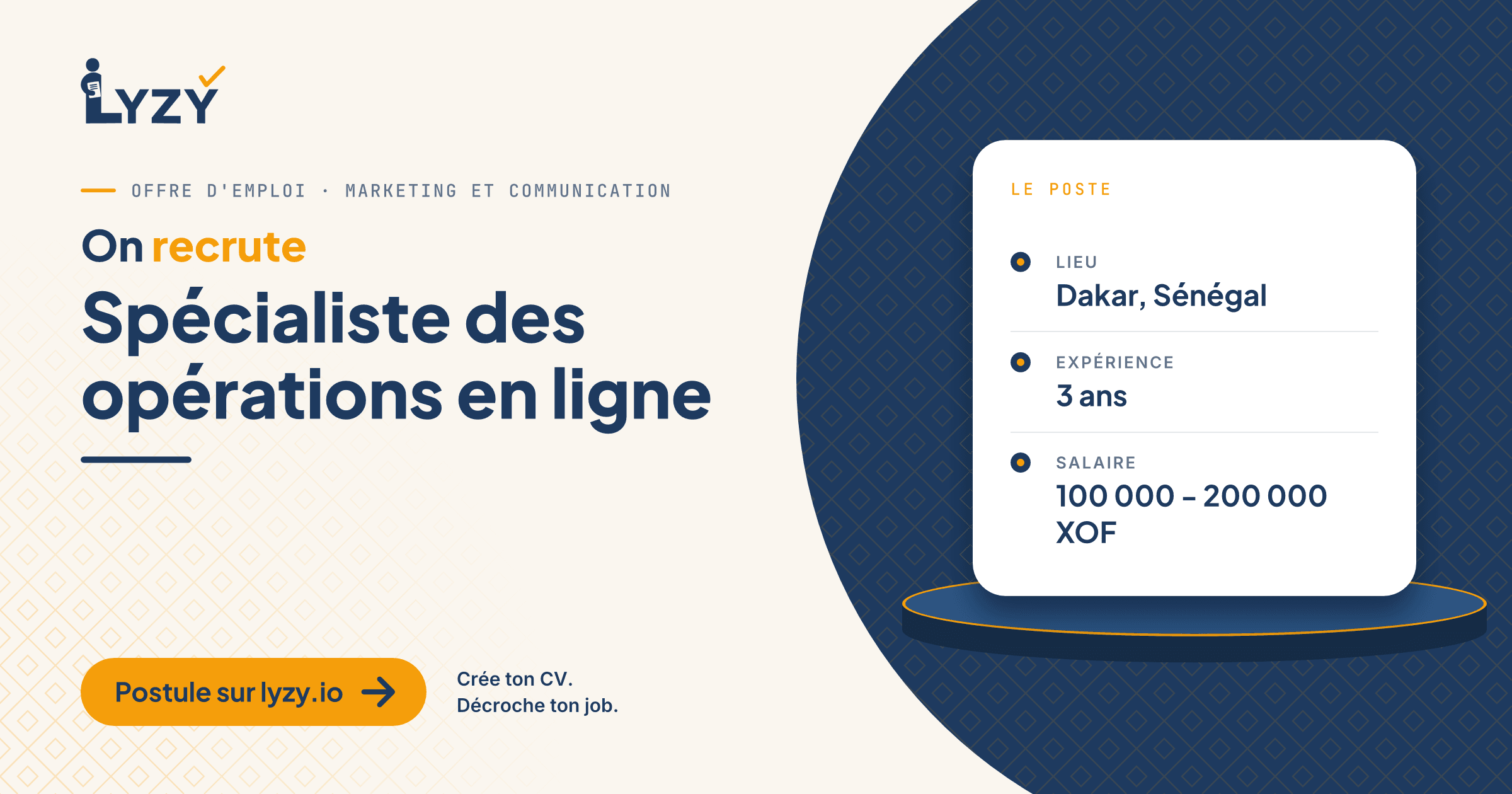 Spécialiste des opérations en ligne