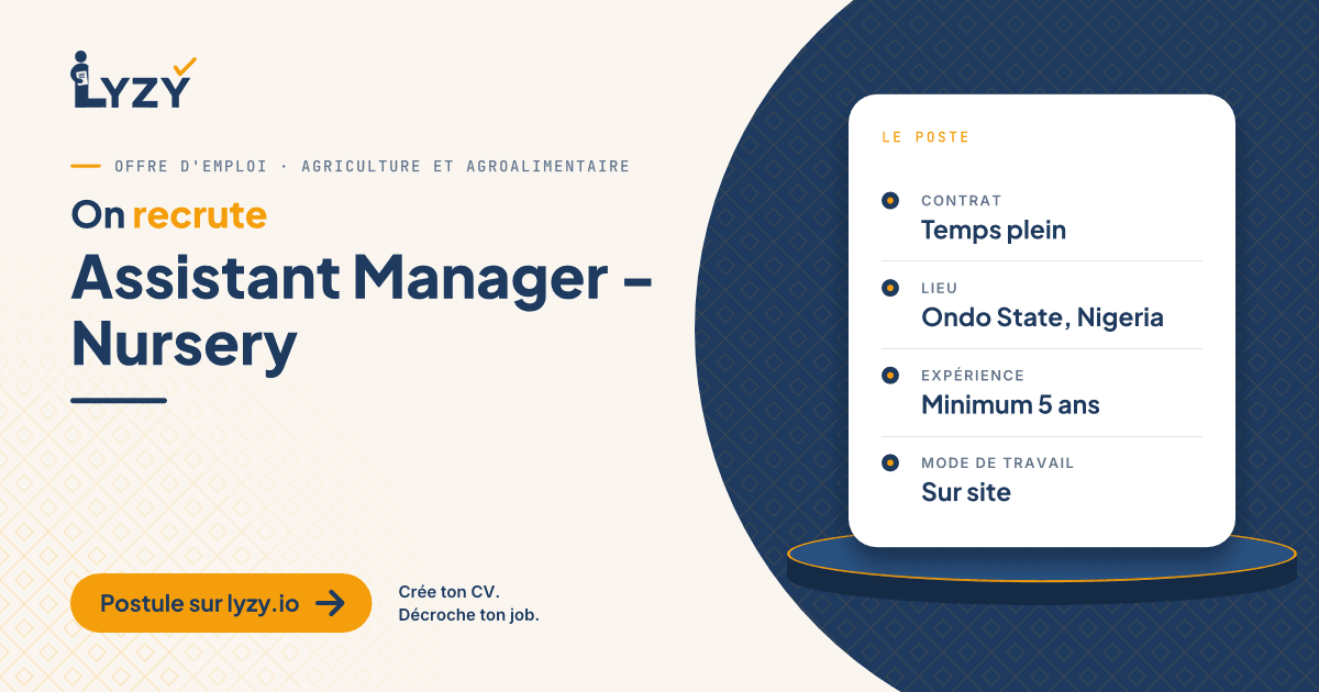 Assistant Manager - Nursery
