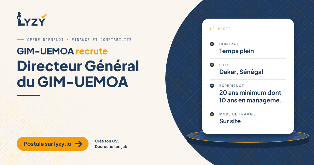 Directeur Général du GIM-UEMOA