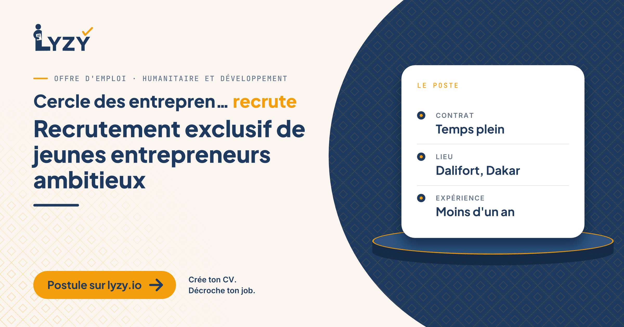 Recrutement exclusif de jeunes entrepreneurs ambitieux
