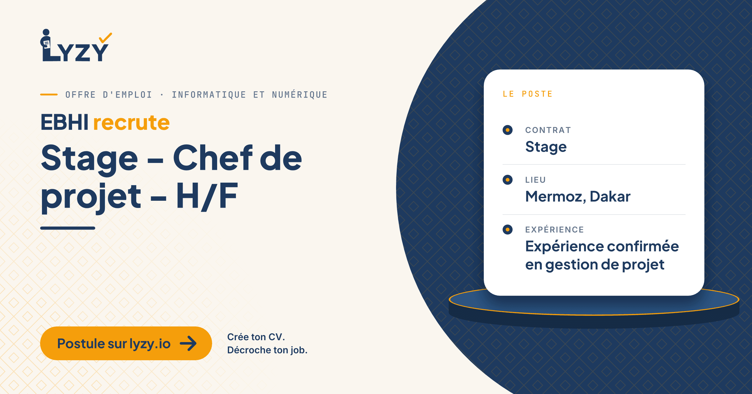 Stage - Chef de projet - H/F