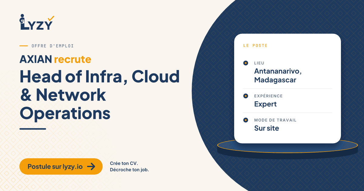 Head of Infra, Cloud & Network Operations