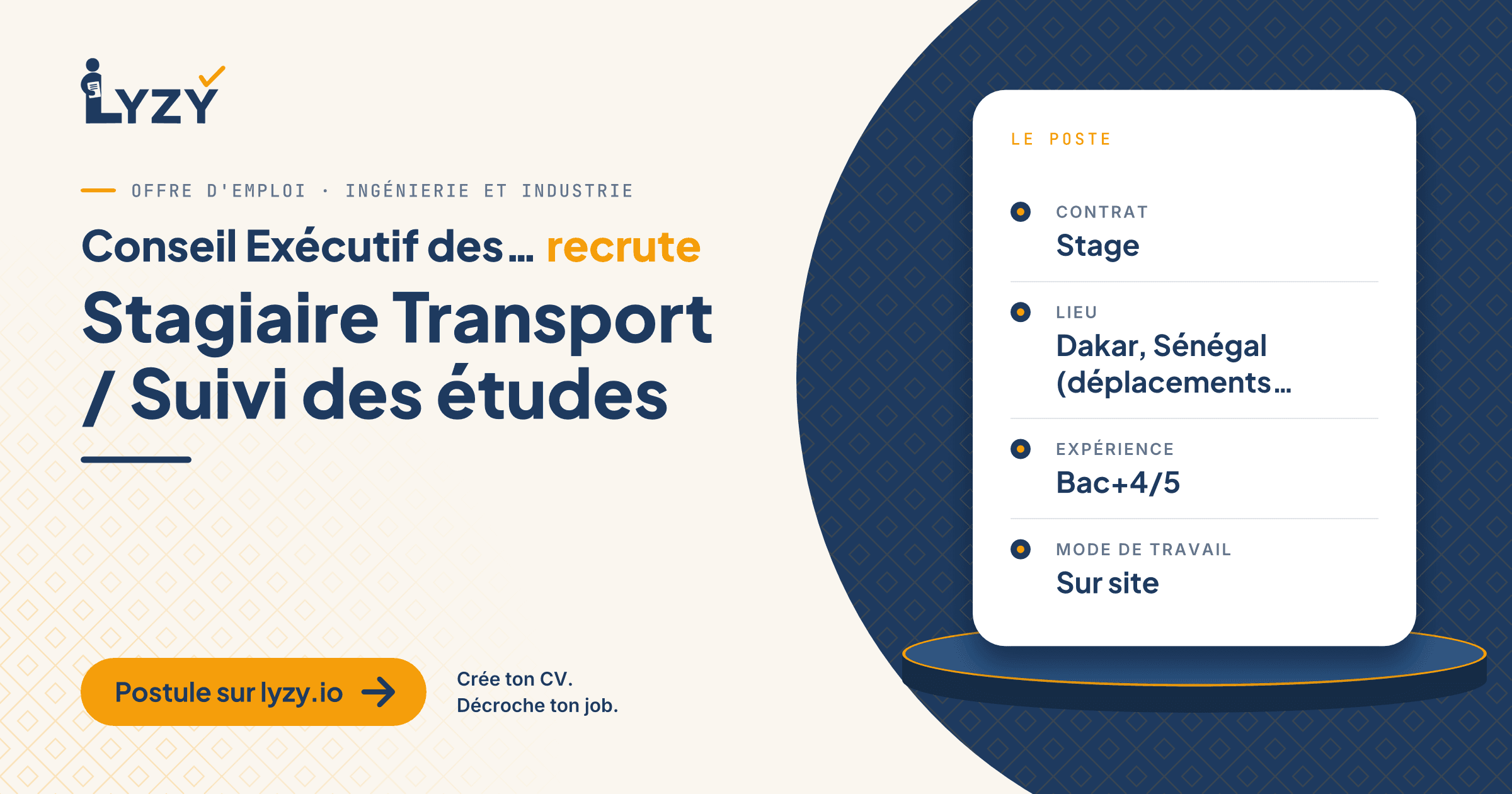 Stagiaire Transport / Suivi des études