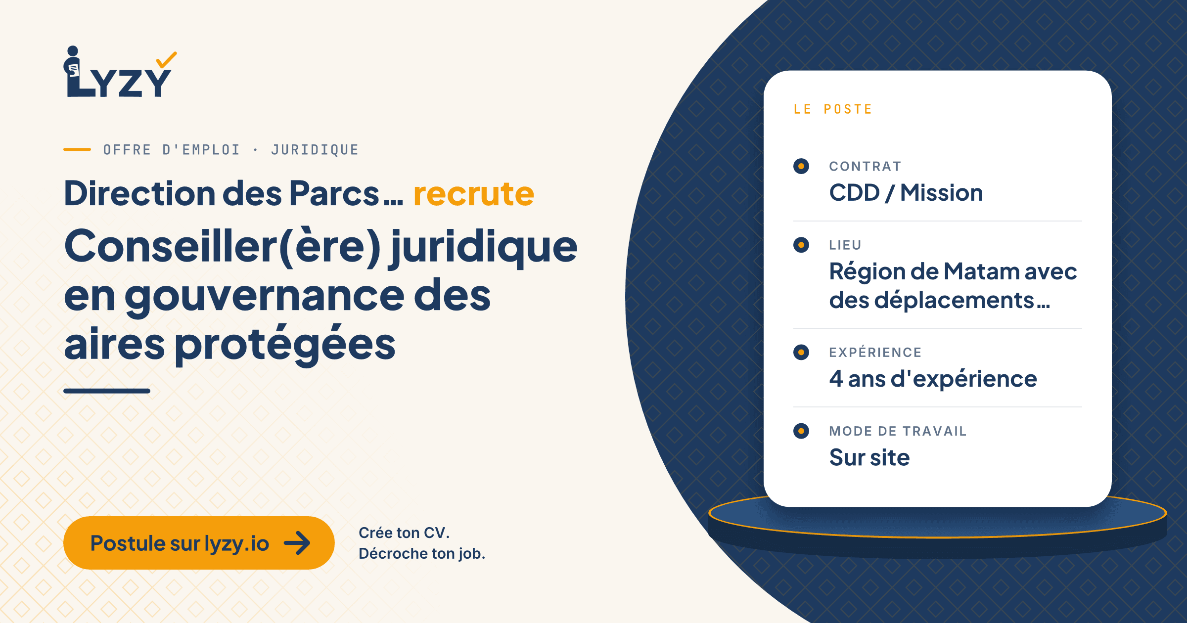Conseiller(ère) juridique en gouvernance des aires protégées