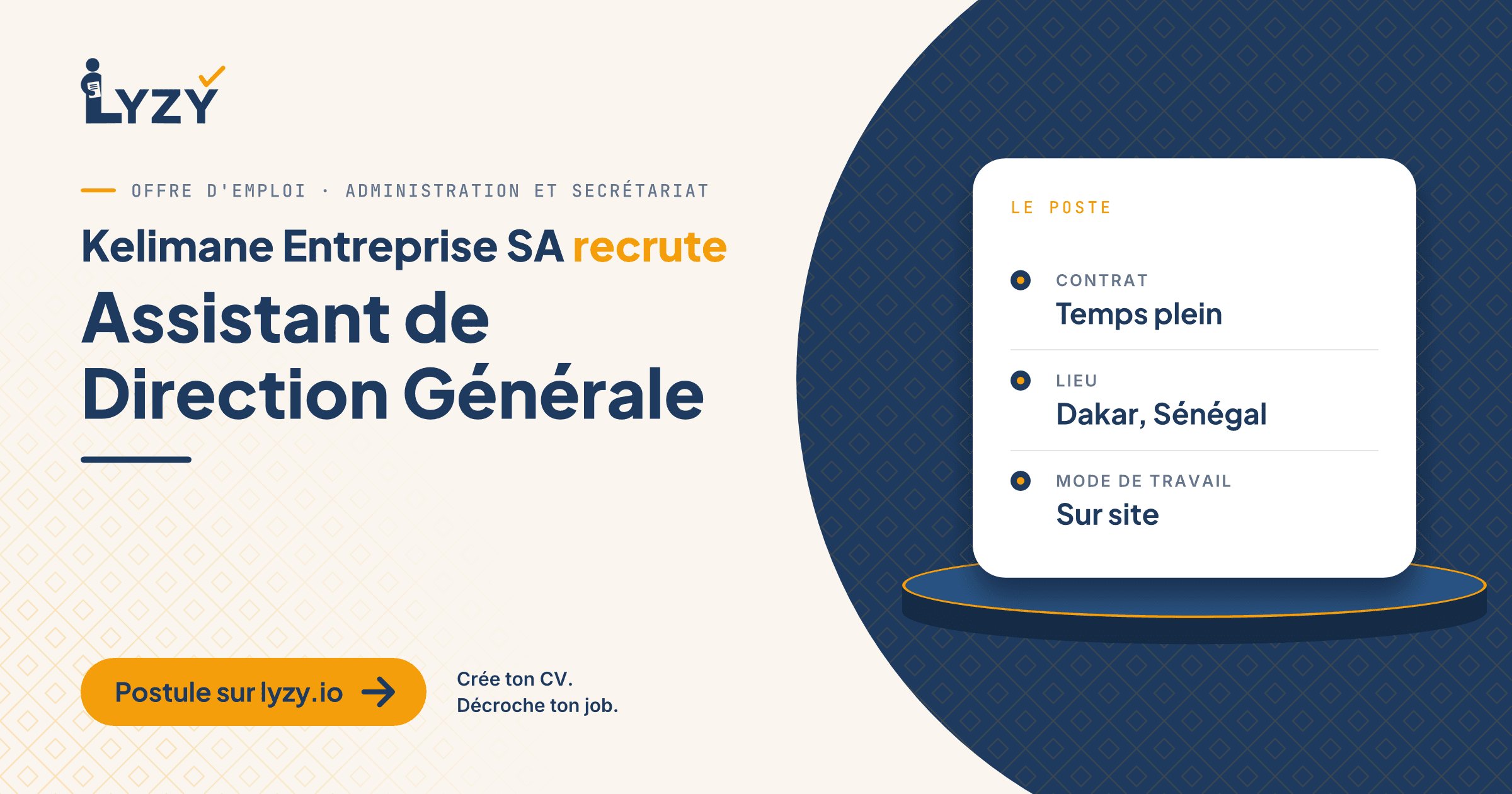 Assistant de Direction Générale