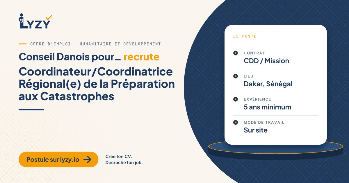 Coordinateur/Coordinatrice Régional(e) de la Préparation aux Catastrophes