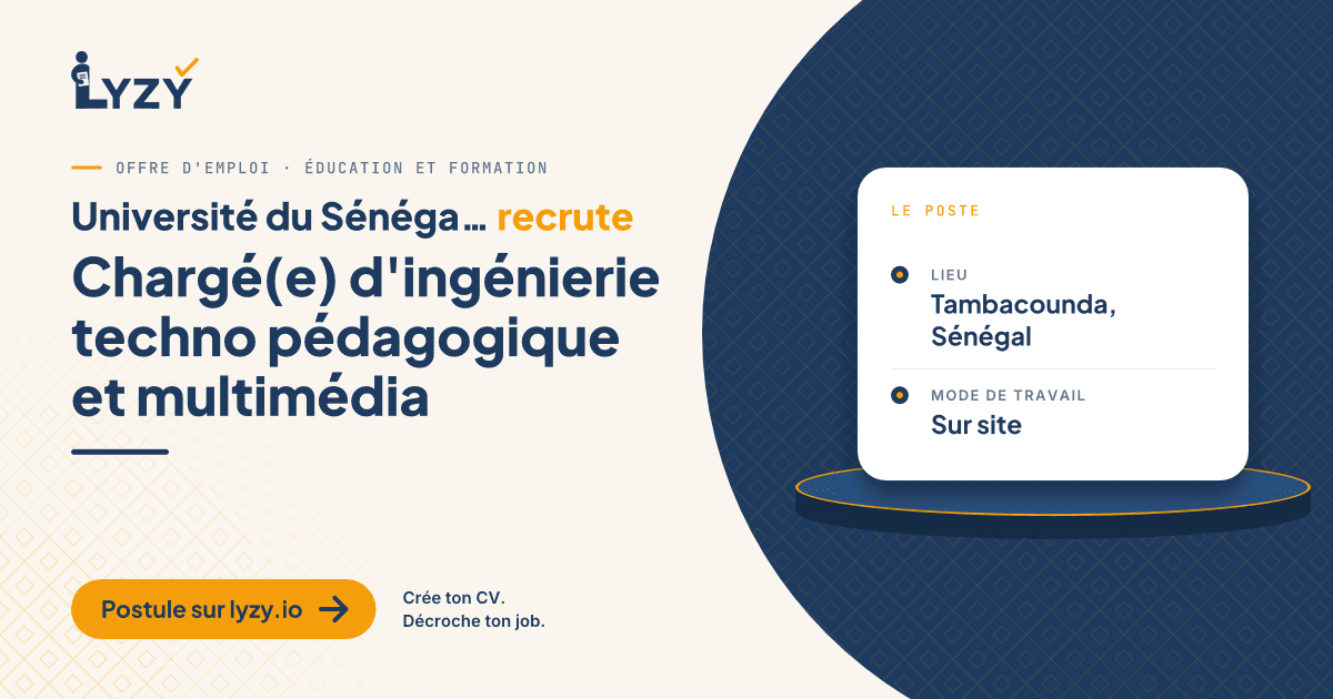 Chargé(e) d'ingénierie techno pédagogique et multimédia