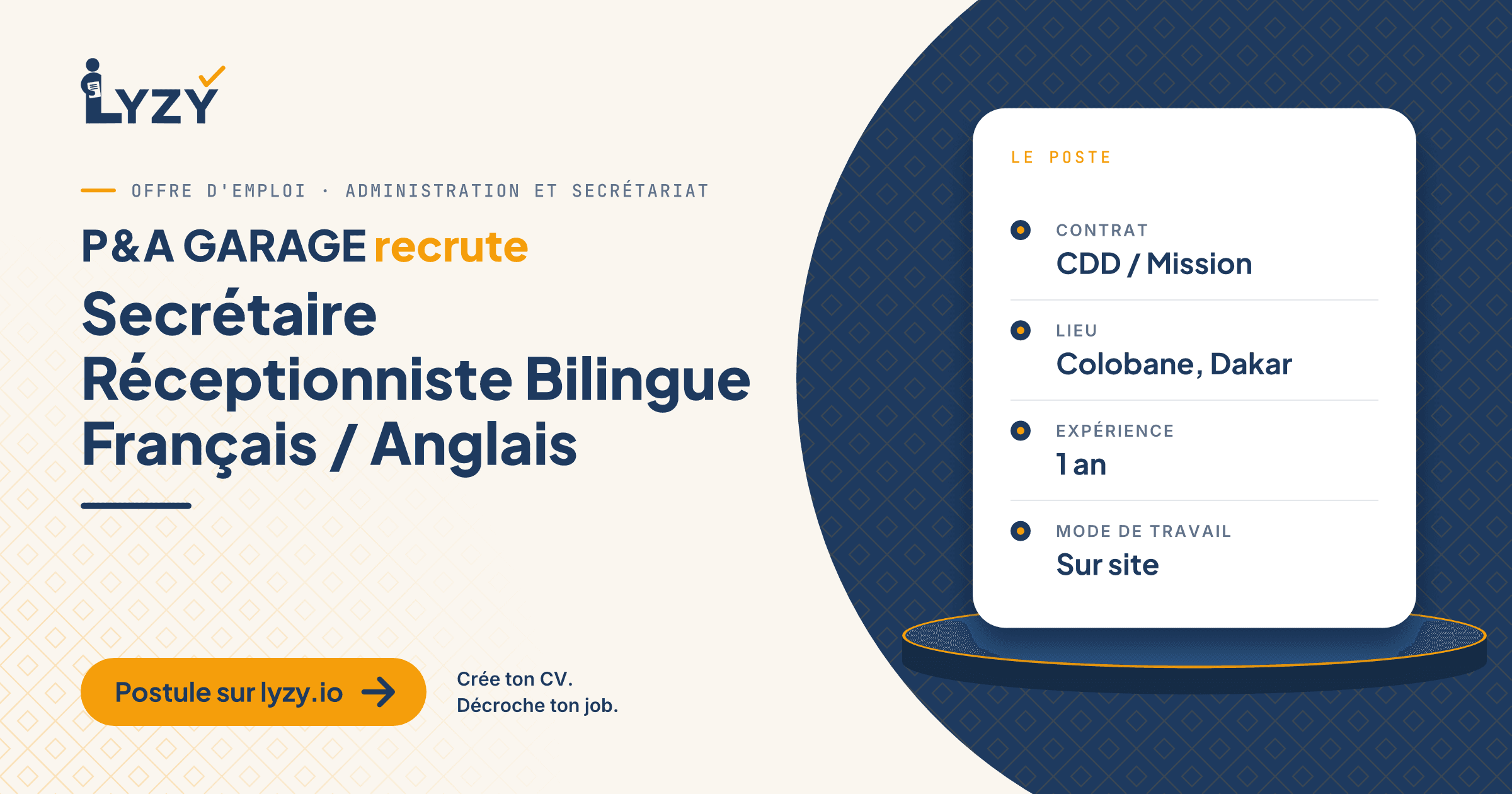 Secrétaire Réceptionniste Bilingue Français / Anglais