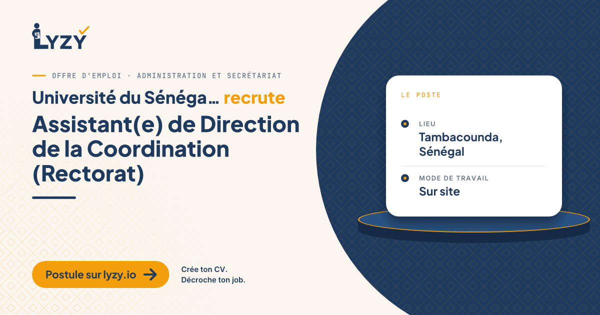 Assistant(e) de Direction de la Coordination (Rectorat)