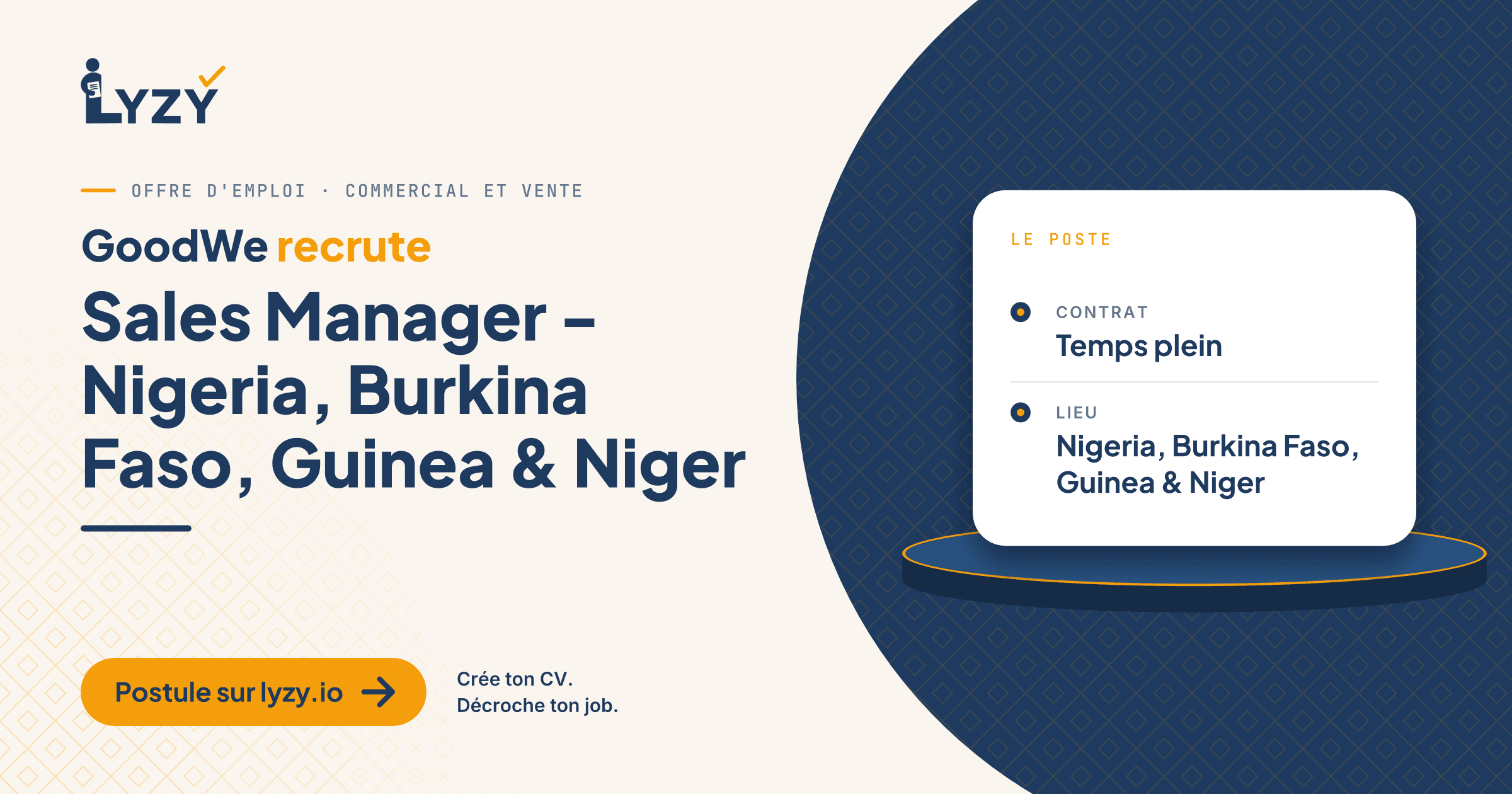 Sales Manager - Nigeria, Burkina Faso, Guinea & Niger