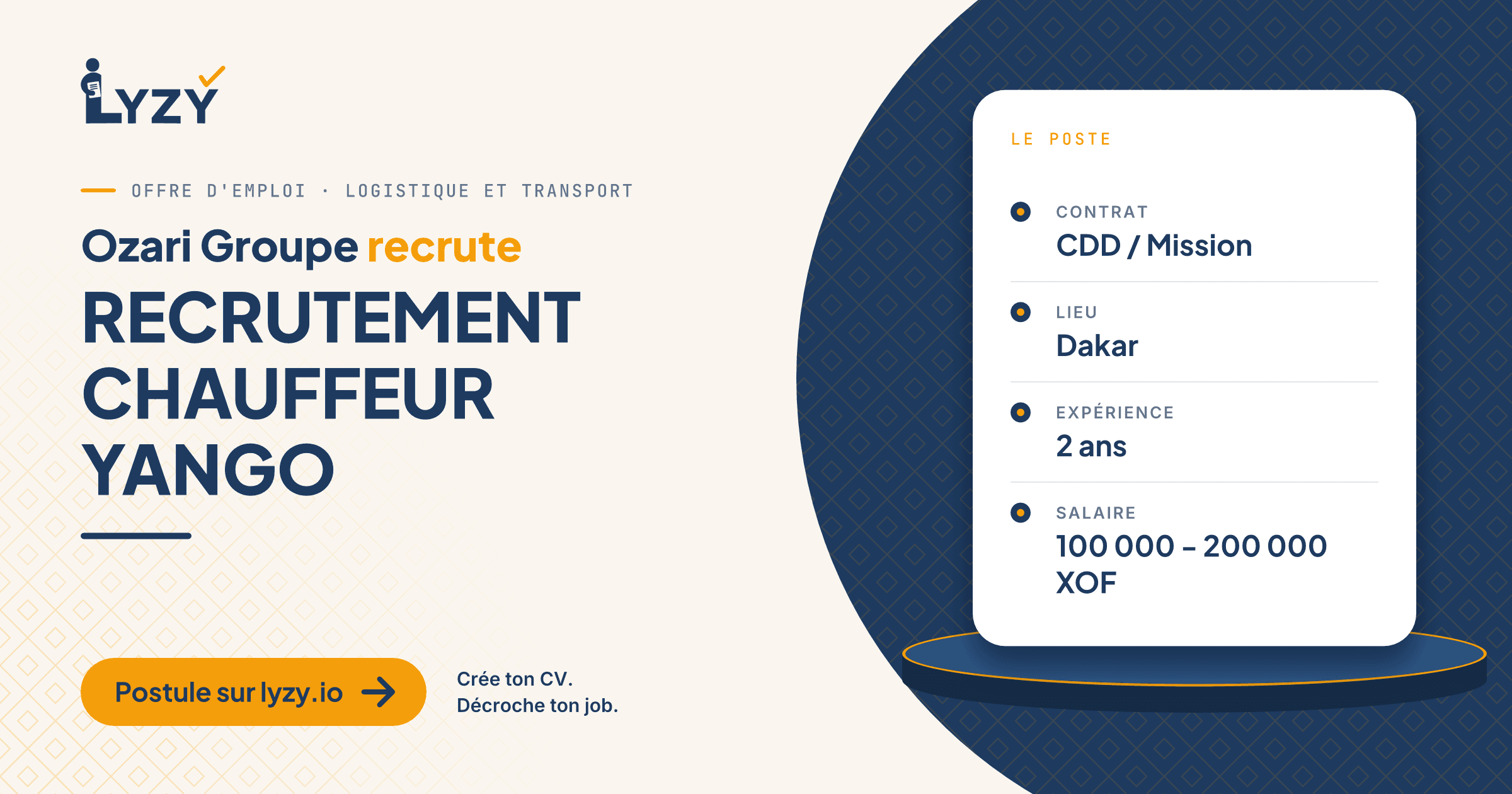 RECRUTEMENT CHAUFFEUR YANGO