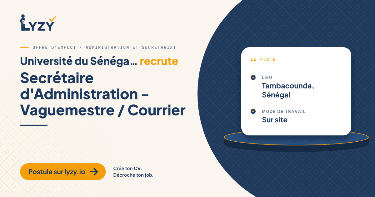 Secrétaire d'Administration - Vaguemestre / Courrier