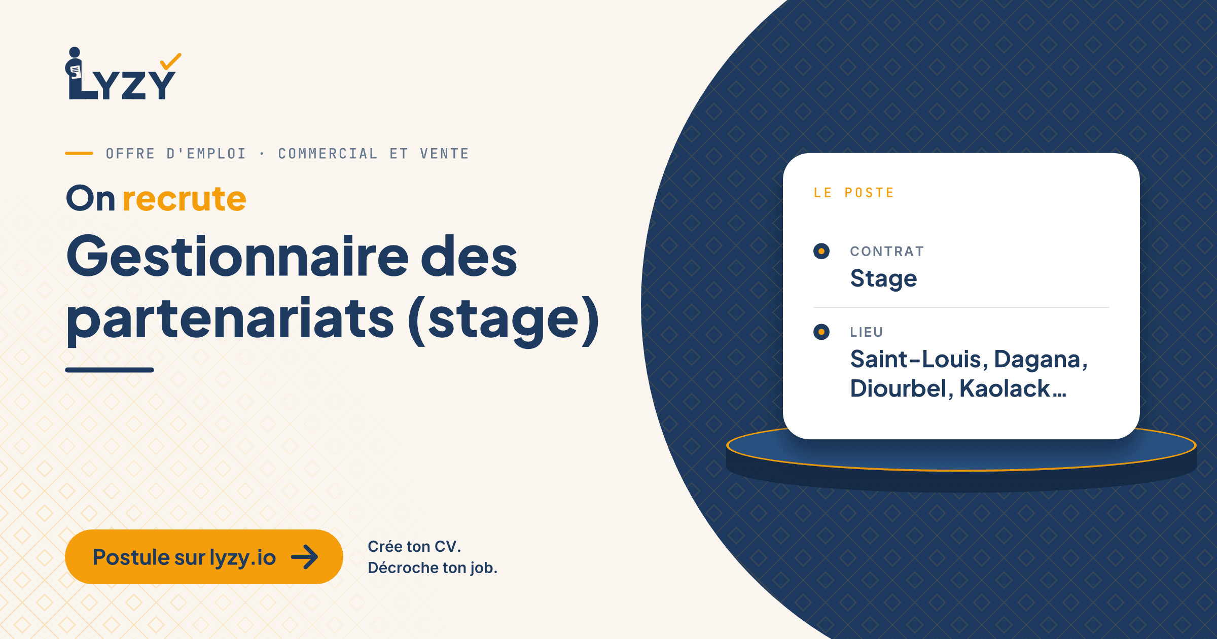 Gestionnaire des partenariats (stage)