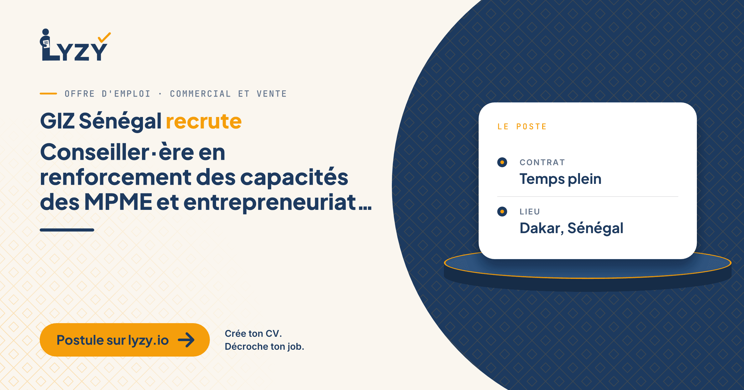Conseiller·ère en renforcement des capacités des MPME et entrepreneuriat vert