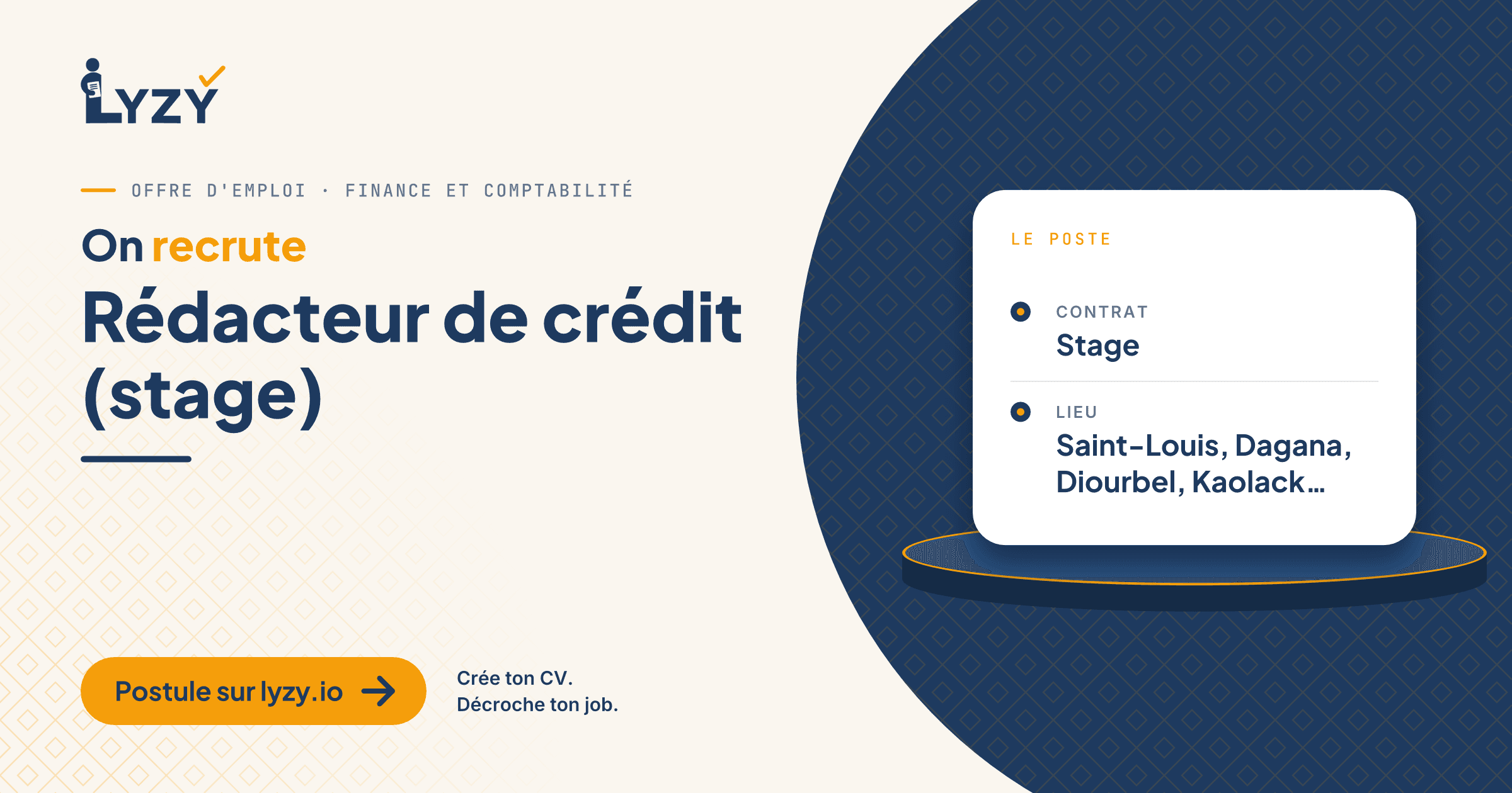 Rédacteur de crédit (stage)