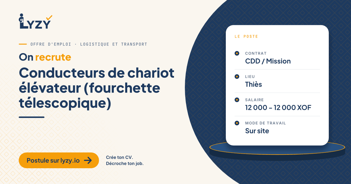 Conducteurs de chariot élévateur (fourchette télescopique)