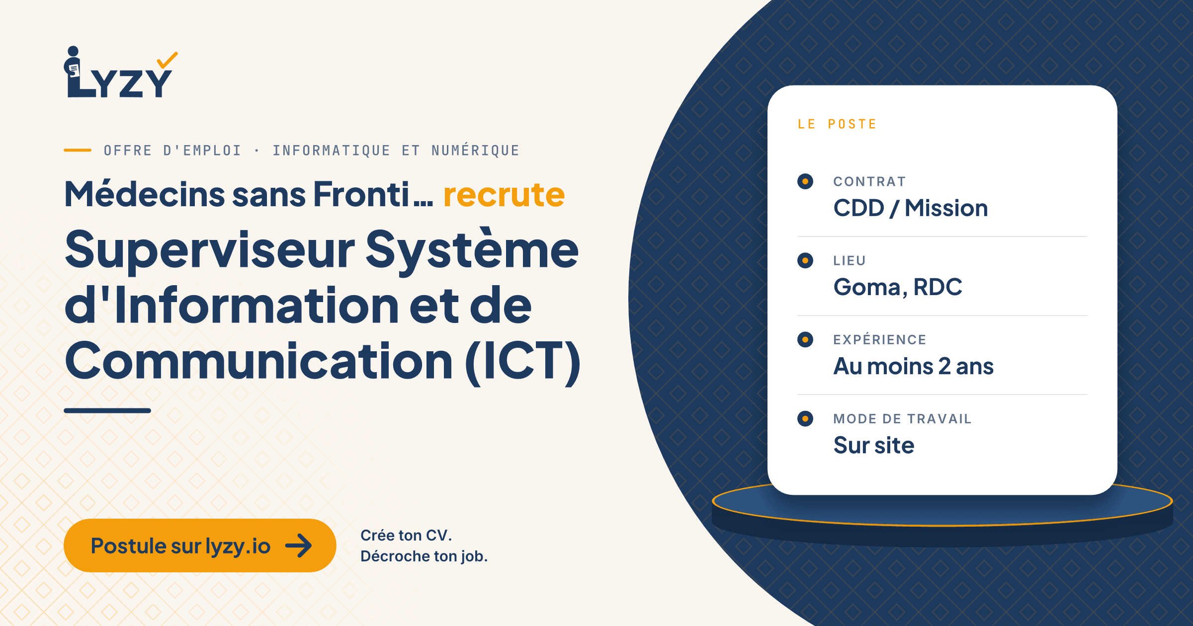 Superviseur Système d'Information et de Communication (ICT)