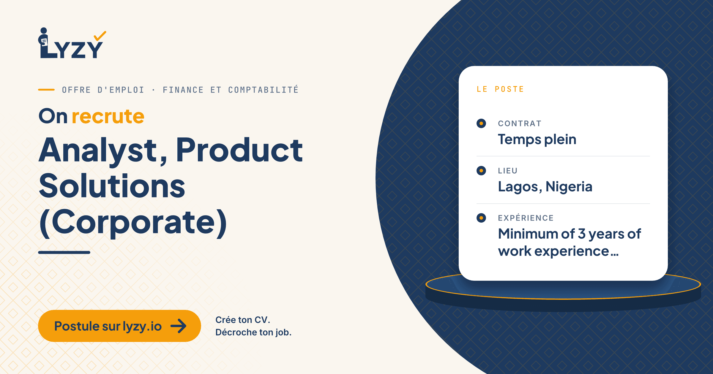 Analyst, Product Solutions (Corporate)