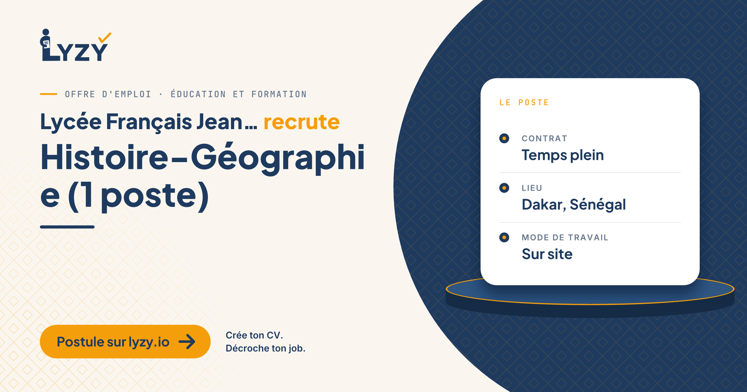 Histoire-Géographie (1 poste)