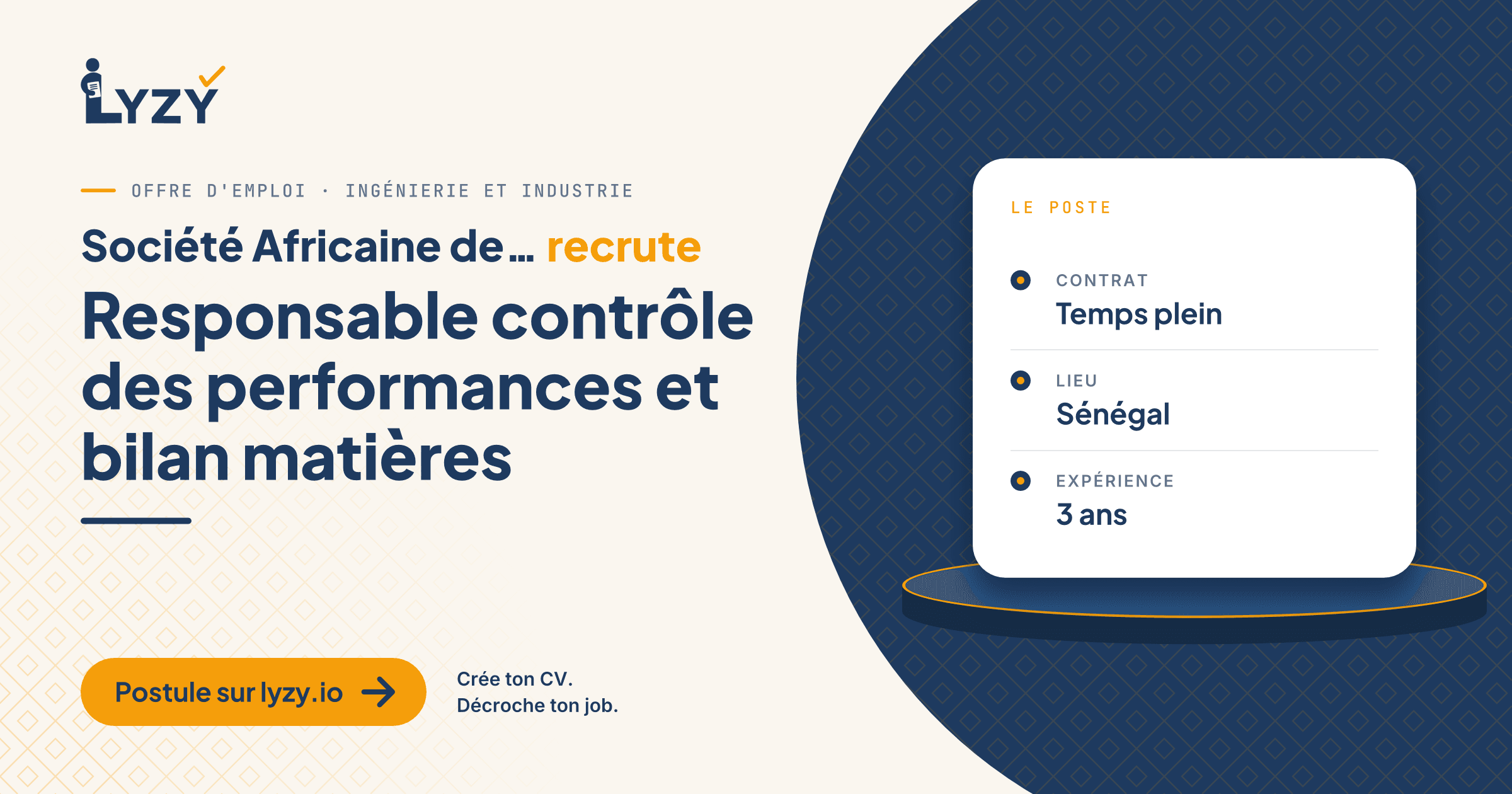 Responsable contrôle des performances et bilan matières