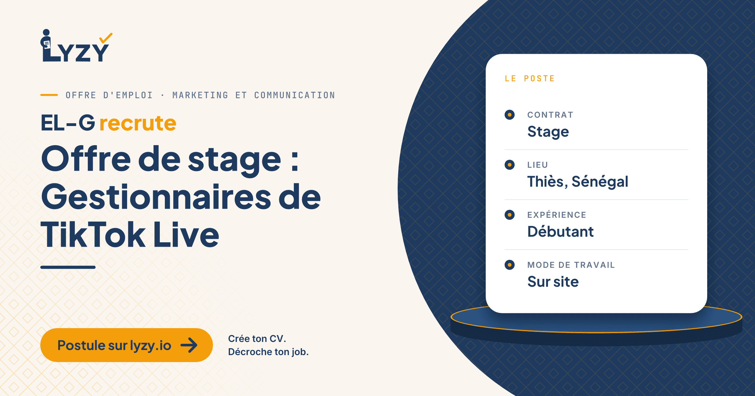 Offre de stage : Gestionnaires de TikTok Live