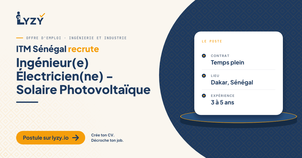 Ingénieur(e) Électricien(ne) - Solaire Photovoltaïque