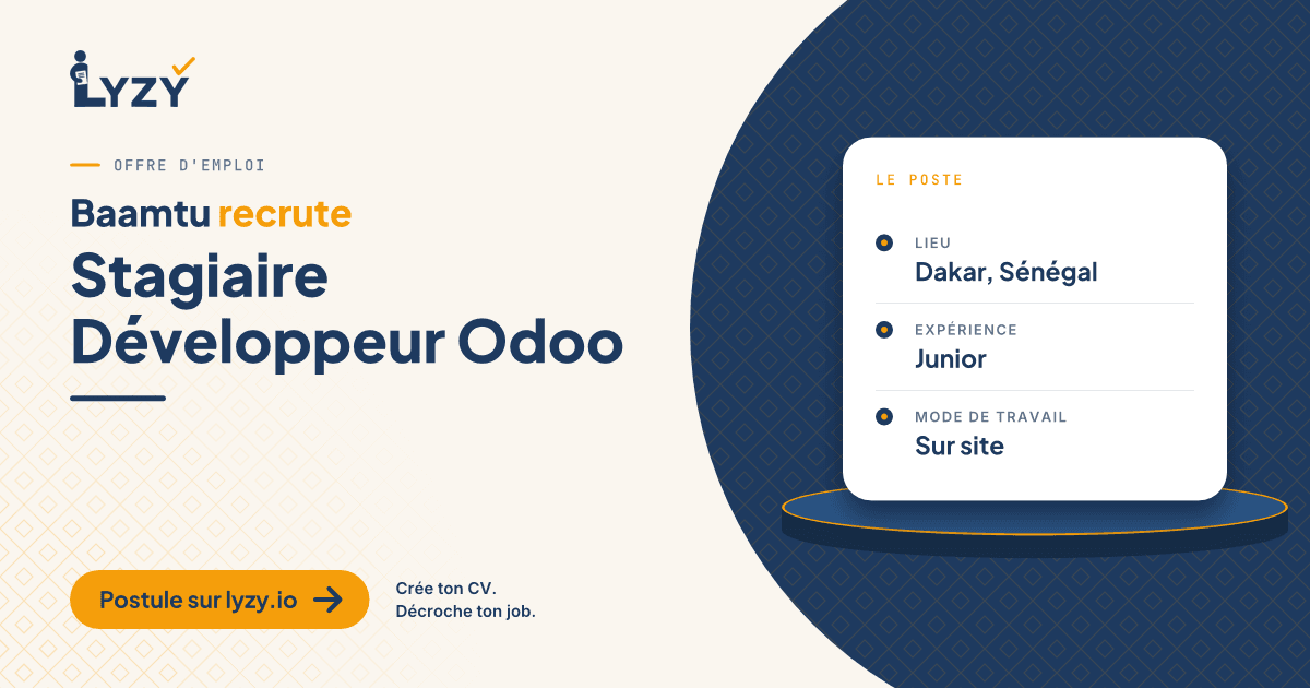Stagiaire Développeur Odoo