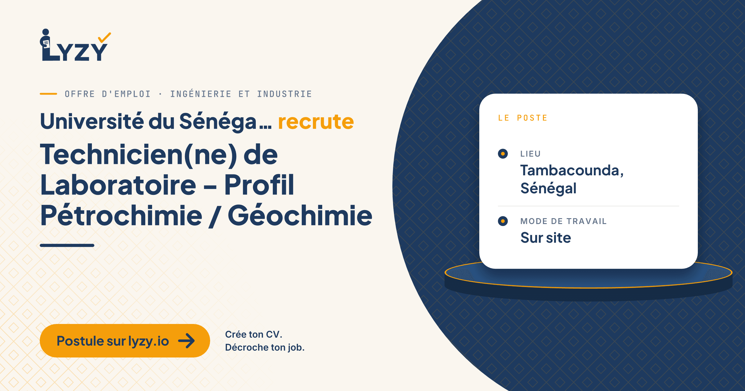 Technicien(ne) de Laboratoire - Profil Pétrochimie / Géochimie
