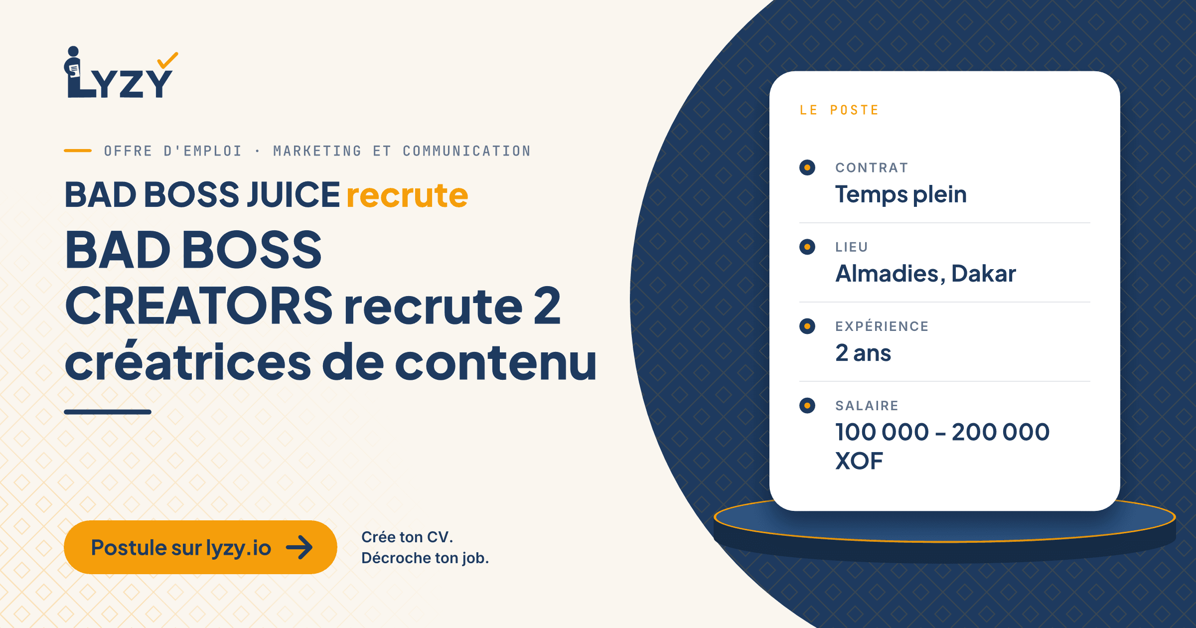 BAD BOSS CREATORS recrute 2 créatrices de contenu