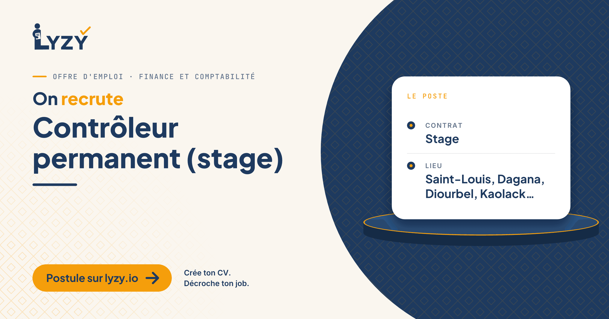 Contrôleur permanent (stage)
