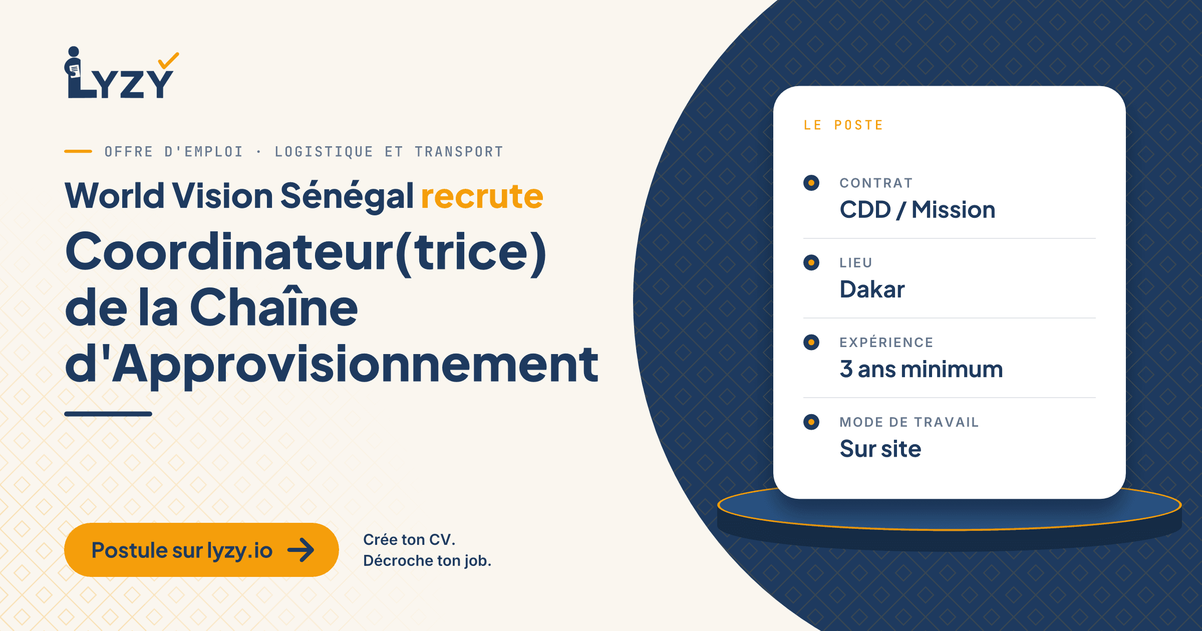 Coordinateur(trice) de la Chaîne d'Approvisionnement