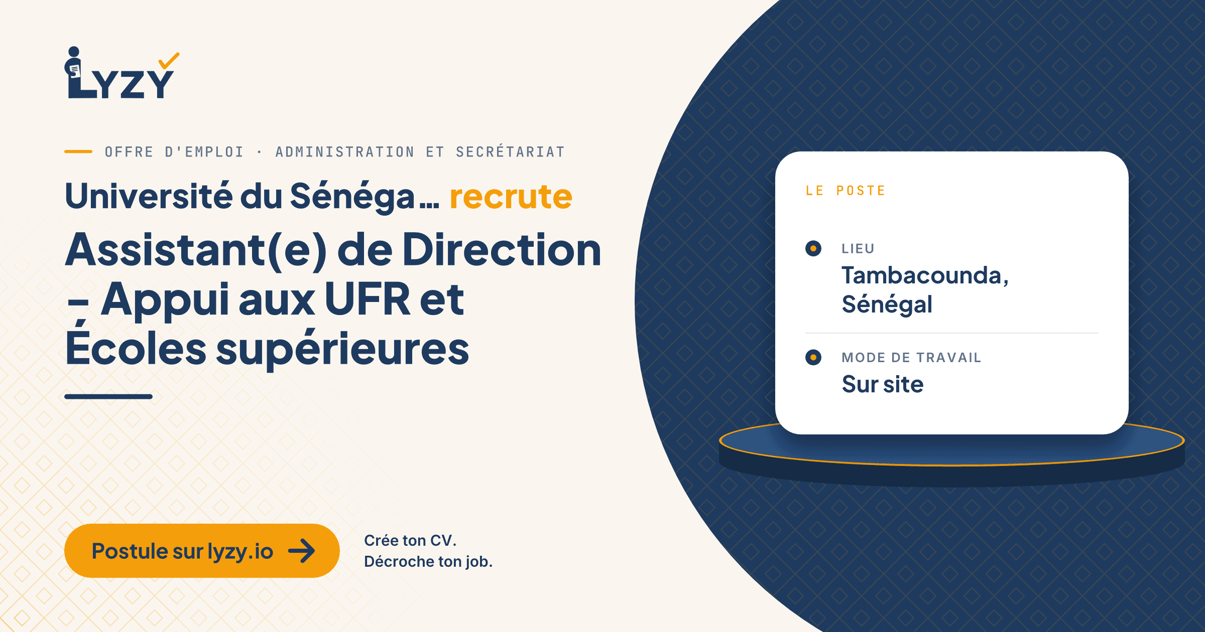 Assistant(e) de Direction - Appui aux UFR et Écoles supérieures