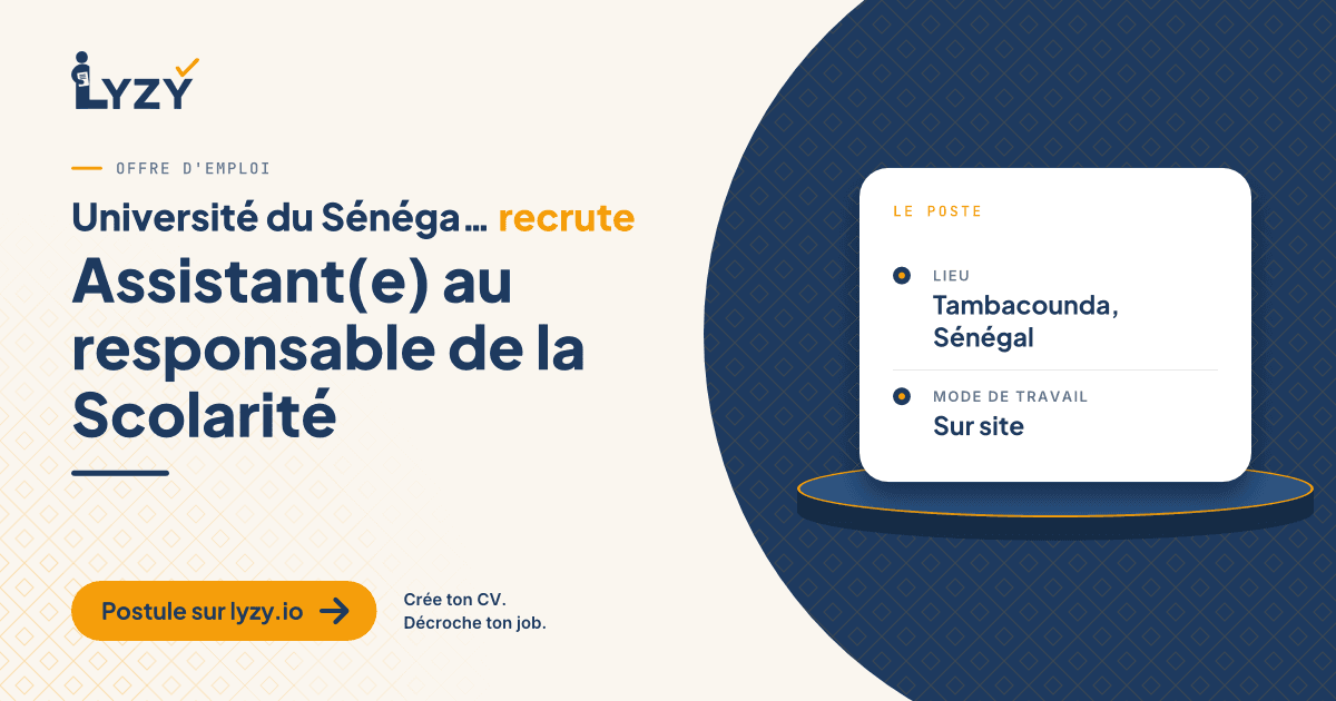 Assistant(e) au responsable de la Scolarité