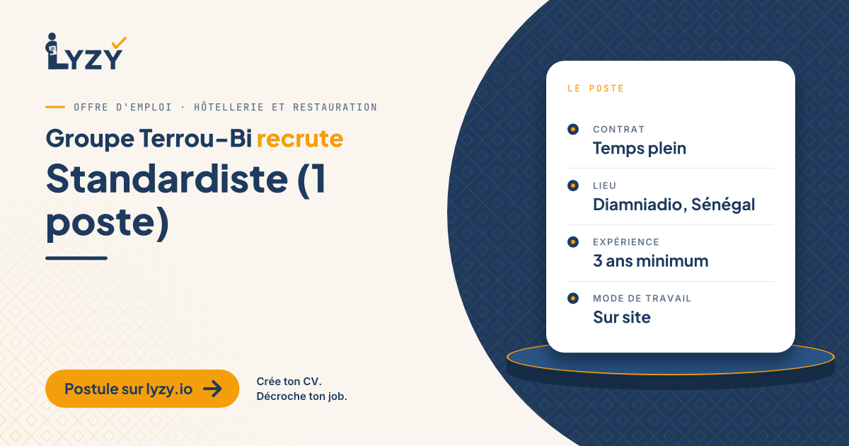 Standardiste (1 poste)