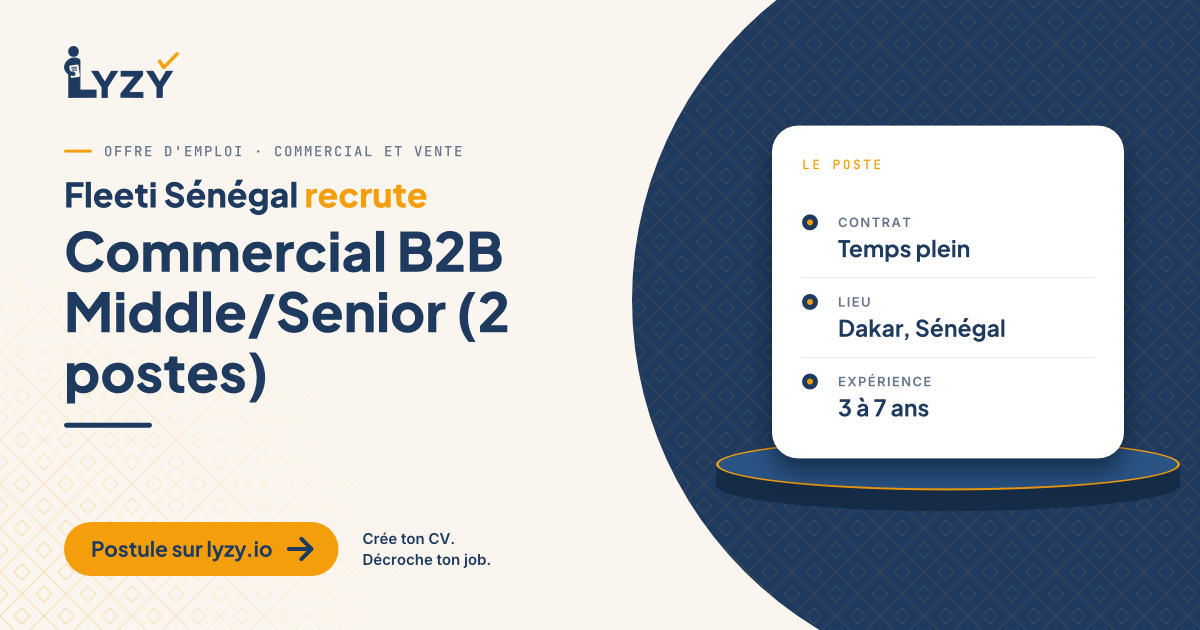 Commercial B2B Middle/Senior (2 postes)
