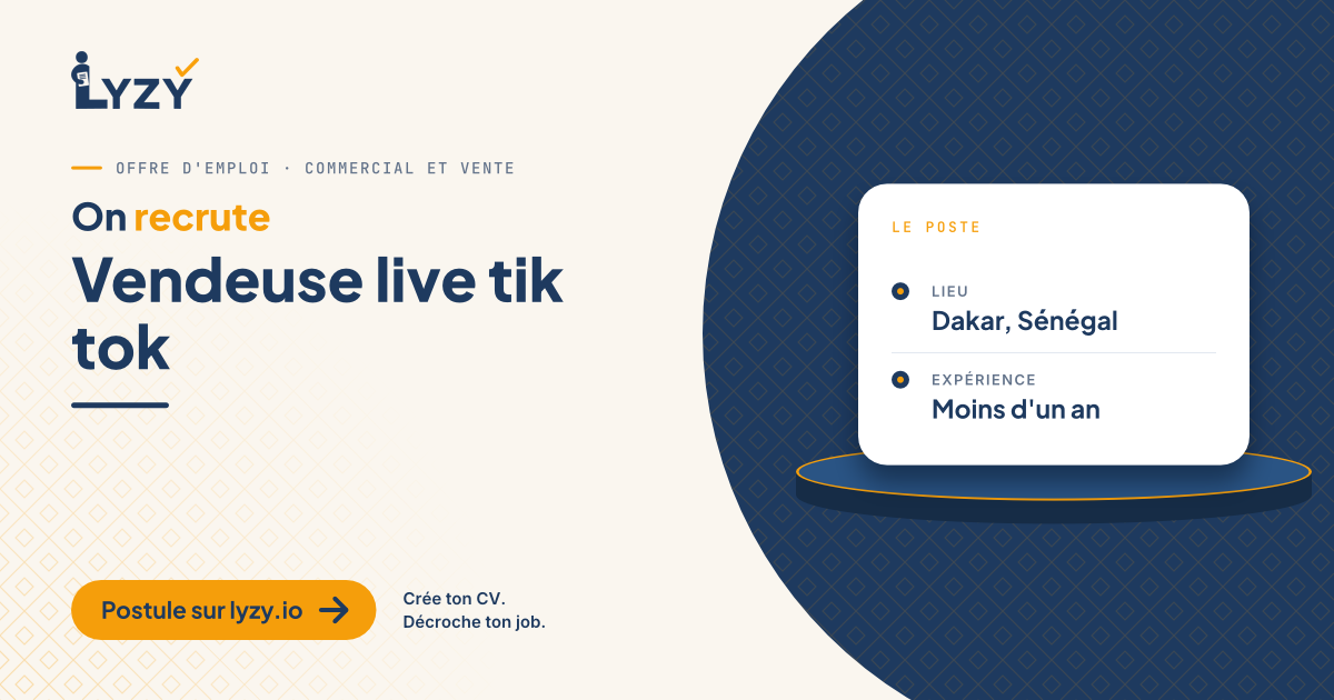 Vendeuse live tik tok