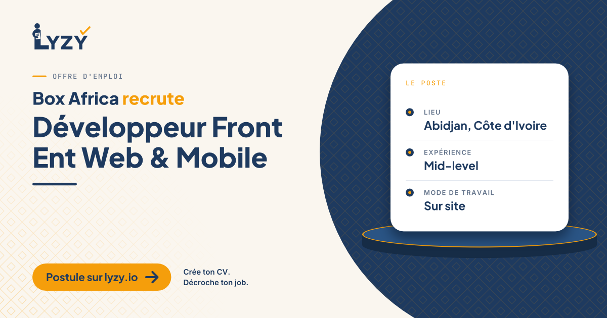 Développeur Front Ent Web & Mobile