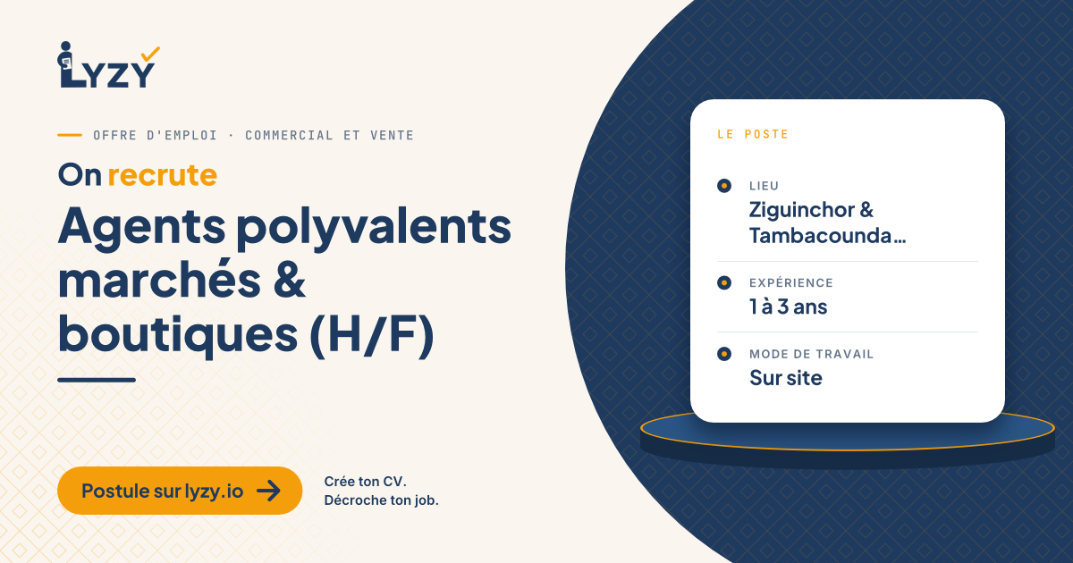 Agents polyvalents marchés & boutiques (H/F)
