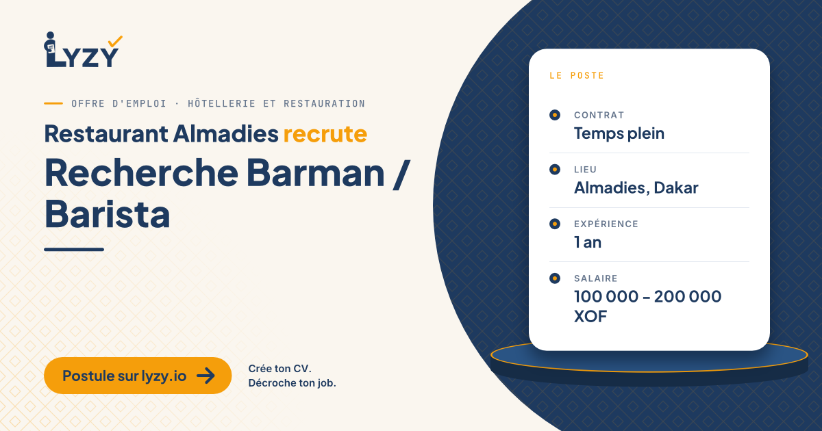 Recherche Barman / Barista