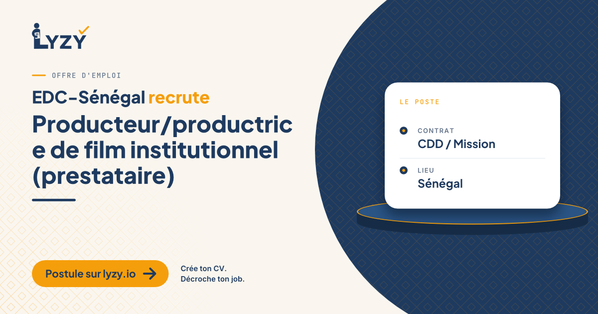 Producteur/productrice de film institutionnel (prestataire)