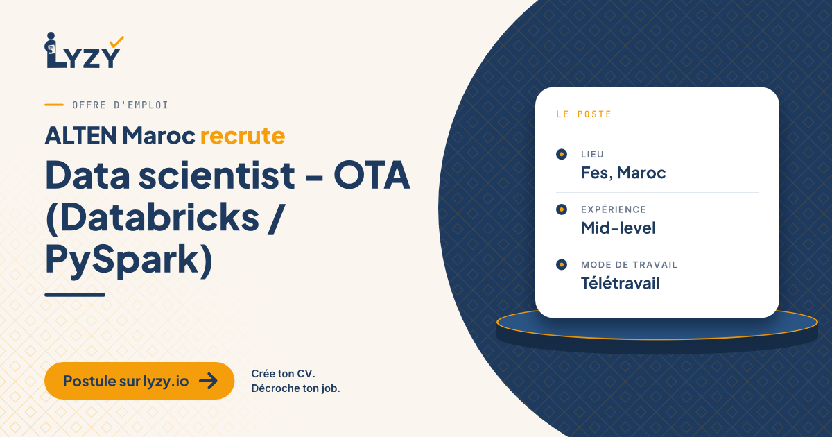 Data scientist - OTA (Databricks / PySpark)